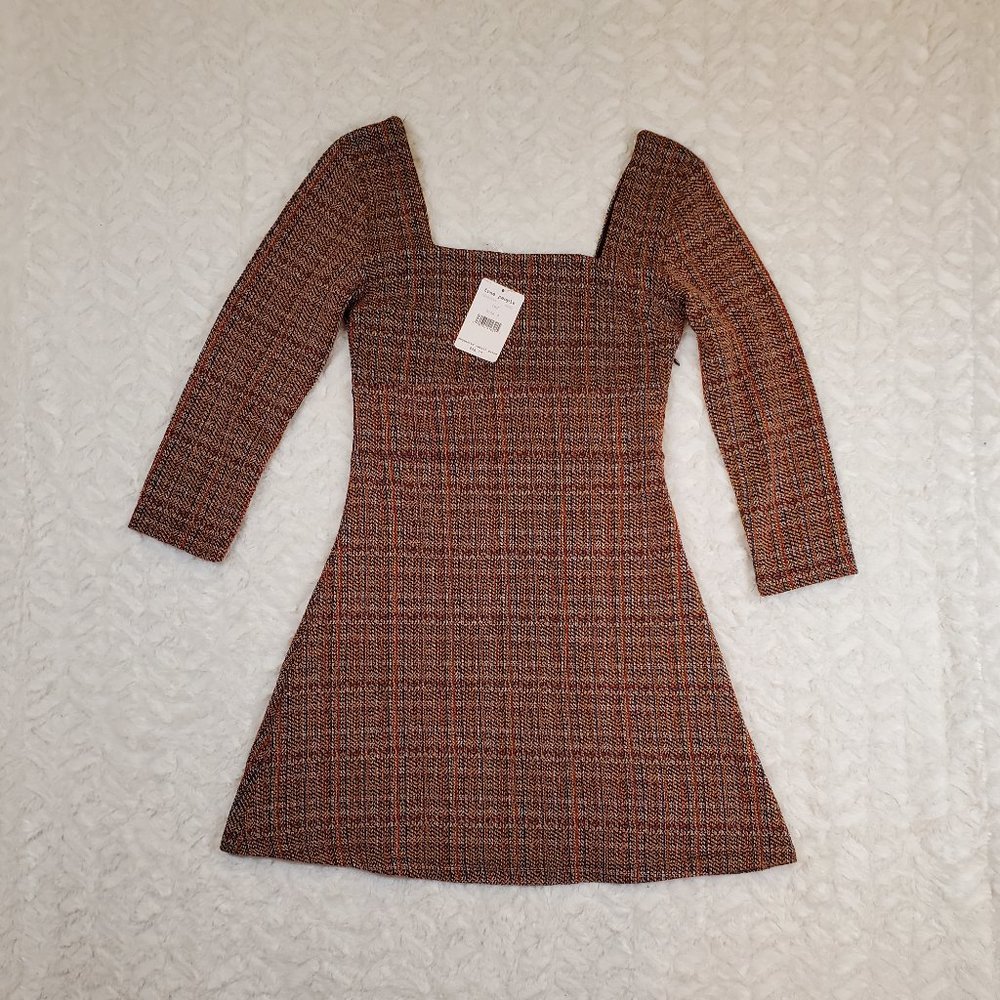 FREE PEOPLE Uptown Girl Midi Dress Red Womens 4